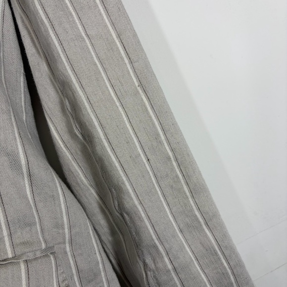 Theory Blazer Double Breasted Tailor Jacket Striped Linen Size 8 - Picture 13 of 16